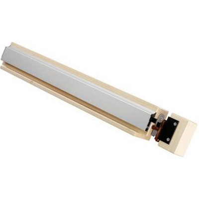 1030mm Surface Drop Down Door Seal 37dB - Satin Aluminium Smoke Noise Barrier