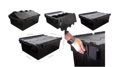 103L CROCBOX 3 BLACK LID 830x600x310mm