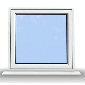1045mm (W) x 1045mm (H) PVCu Flush Casement Window - 1 Non Opening Window  - White Internal & External