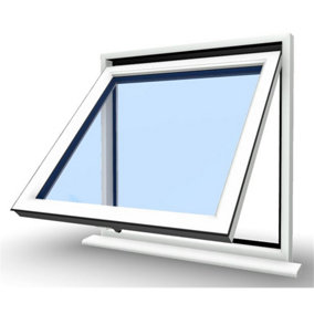 1045mm (W) x 1045mm (H) PVCu Flush Casement Window - 1 Opening Window - White Internal & External
