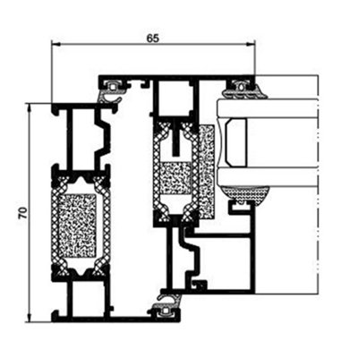1045mm (W) x 1095mm (H) Aluminium Flush Casement - 2 V Bottom Opening Windows - Anthracite Internal & External - 3