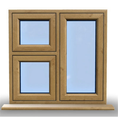 1045mm (W) x 1095mm (H) Wooden Stormproof Window - 1 Opening Window (RIGHT) - Top Opening Window (LEFT) - Toughened Safety Gla