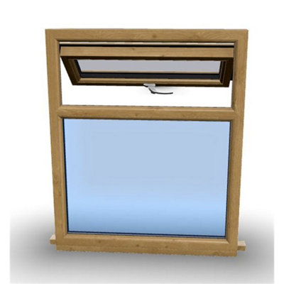 1045mm (W) x 1095mm (H) Wooden Stormproof Window - 1 Top Opening Window -Toughened Safety Glass - 6