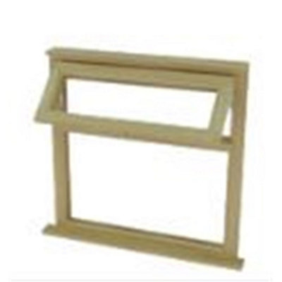 1045mm (W) x 1095mm (H) Wooden Stormproof Window - 1 Top Opening Window -Toughened Safety Glass
