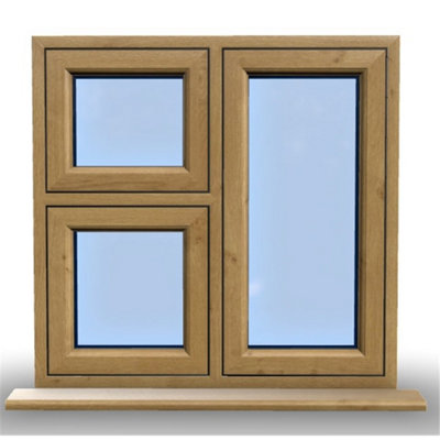 1045mm (W) x 1145mm (H) Wooden Stormproof Window - 1 Opening Window (RIGHT) - Top Opening Window (LEFT) - Toughened Safety Gla