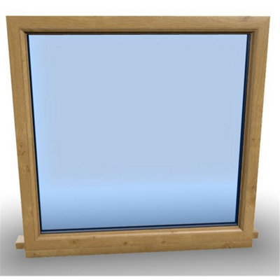 1045mm (W) x 1145mm (H) Wooden Stormproof Window - 1 Window (NON Opening) - Toughened Safety Glass