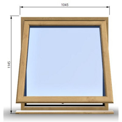 1045mm (W) x 1145mm (H) Wooden Stormproof Window - 1 Window (Opening) - Toughened Safety Glass