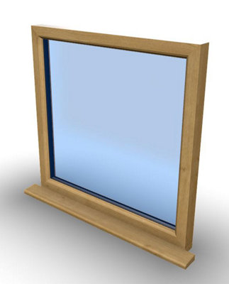1045mm (W) x 1195mm (H) Wooden Stormproof Window - 1 Window (NON Opening) - Toughened Safety Glass - 6