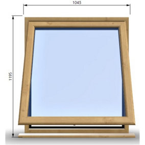 1045mm (W) x 1195mm (H) Wooden Stormproof Window - 1 Window (Opening) - Toughened Safety Glass