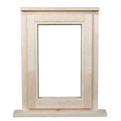 1045mm (W) x 1195mm (H) Wooden Stormproof Window - 2 Opening Windows (Opening from Bottom) - Toughened Safety Glass