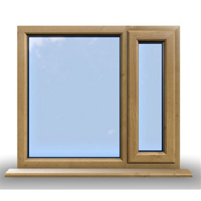 1045mm (W) x 1245mm (H) Wooden Stormproof Window - 1/3 Right Opening Window - Toughened Safety Glass - 5