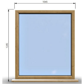 1045mm (W) x 1245mm (H) Wooden Stormproof Window - 1 Window (NON Opening) - Toughened Safety Glass