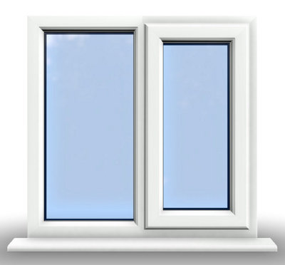 1045mm (W) x 895mm (H) PVCu StormProof Casement Window - 1 RIGHT Opening Window -  Toughened Safety Glass - White - 8