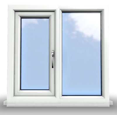 1045mm (W) x 895mm (H) PVCu StormProof Casement Window - 1 RIGHT Opening Window -  Toughened Safety Glass - White - 9