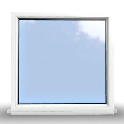 1045mm (W) x 895mm (H) PVCu StormProof Window - 1 Non Opening Window - Toughened Safety Glass - White - 5