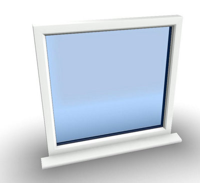 1045mm (W) x 895mm (H) PVCu StormProof Window - 1 Non Opening Window - Toughened Safety Glass - White - 8