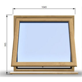 1045mm (W) x 995mm (H) Wooden Stormproof Window - 1 Window (Opening) - Toughened Safety Glass