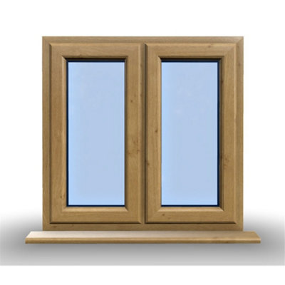 1045mm (W) x 995mm (H) Wooden Stormproof Window - 2 Opening Windows (Left & Right) - Toughened Safety Glass - 5