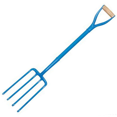 1050mm Solid Forged Contractors Fork - 4 Prong Steel Head - MYD Handle - Hardcore & Tarmac Fork