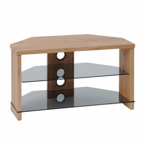1050mm TV Stand Upto 55inch TV Tinted Glass Oak