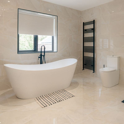Viktor Benson Taha 1800 X 800 Freestanding Double Ended Bath from B&Q