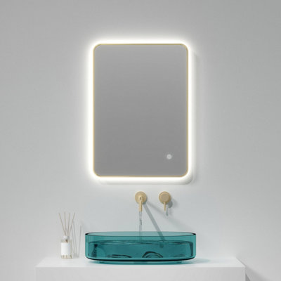 Brushed Brass 700mm X 500mm Backlit Mirror With Colour Change And Bluetooth from B&Q