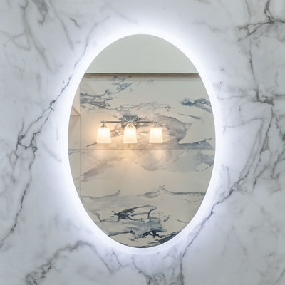 Rose Oval Backlit Led Mirror With Demister from B&Q