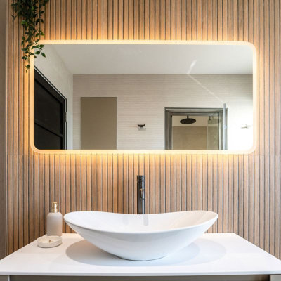 Stream 1200 X 600mm Bluetooth Led Mirror from B&Q