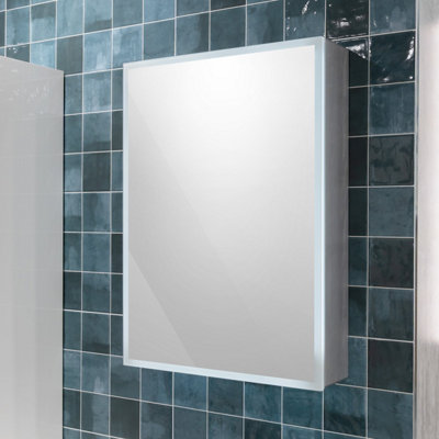 Bella Led Mirror Cabinet 700 X 500mm Single Door Demister With Shaver And Bluetooth from B&Q