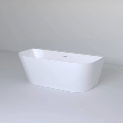 Viktor Benson Athens 1700 X 800 Back To Wall Freestanding BathSlim Overflow & White Waste from B&Q