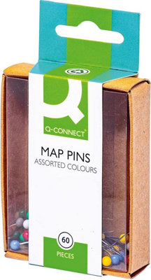 Q-Connect Map Pins Assorted (Pack Of 600) from B&Q
