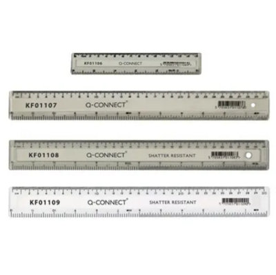 Q-Connect 15Cm Clear Acrylic Ruler from B&Q