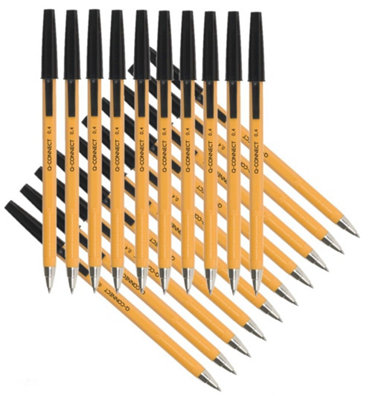 Q-Connect Ballpoint Pen Fine Black (Pack Of 20)