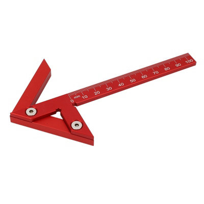 105mm center gauge aluminum alloy ruler, used for woodworking 45 degree and 90 degree measurements