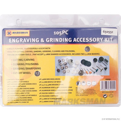 105Pc Engraving & Grinding Kit Accessories Diy Tool Cutting Carving Cleaning