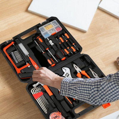 105Pcs General Household Hand Tool Kit with Toolbox Storage Case