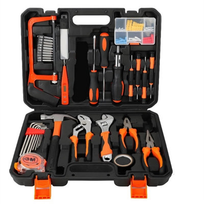 105Pcs General Household Hand Tool Kit with Toolbox Storage