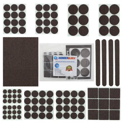 106 Piece Mixed Pack Non-Slip Self Adhesive Sticky Multi Use Felt Pads