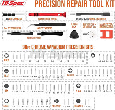 108 in 1 Multi Small Precision Screwdriver Set Bits For Phone PC Repair Tool Kit