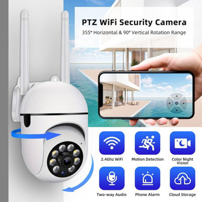 Tuya Smart 1080P Wifi Security Solar Camera With 18600mAh Solar Battery Powered 35fts Night Vision, Motion Activated Waterproof