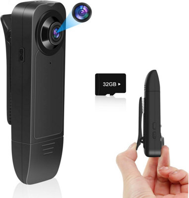 1080p Wireless Body Camera, Night Vision, Motion Detection, 32GB Card