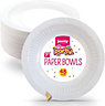 108pk White Paper Bowls Disposable 9x12pk Disposable Bowls for Parties Disposable Dessert Bowls Paper Plates and Bowls Party Bowls