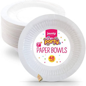 108pk White Paper Bowls Disposable 9x12pk Disposable Bowls for Parties Disposable Dessert Bowls Paper Plates and Bowls Party Bowls