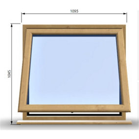 1095mm (W) x 1045mm (H) Wooden Stormproof Window - 1 Window (Opening) - Toughened Safety Glass