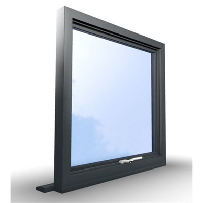 1095mm (W) x 1095mm (H) Aluminium Flush Casement Window - 1 Opening Window - Anthracite Internal & External - 9