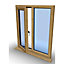 1095mm (W) x 1095mm (H) Wooden Stormproof Window - 1/2 Left Opening Window - Toughened Safety Glass