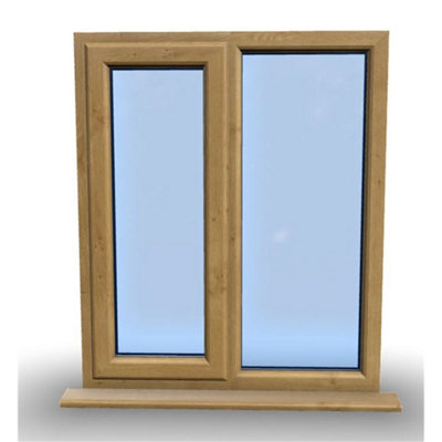 1095mm (W) x 1095mm (H) Wooden Stormproof Window - 1/2 Left Opening Window - Toughened Safety Glass - 6
