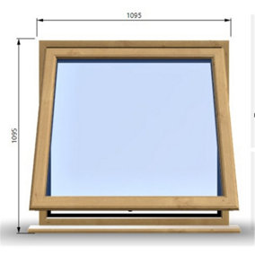 1095mm (W) x 1095mm (H) Wooden Stormproof Window - 1 Window (Opening) - Toughened Safety Glass
