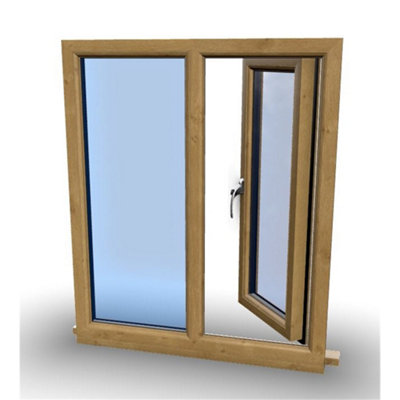 1095mm (W) x 1145mm (H) Wooden Stormproof Window - 1/2 Left Opening Window - Toughened Safety Glass