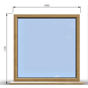1095mm (W) x 1145mm (H) Wooden Stormproof Window - 1 Window (NON Opening) - Toughened Safety Glass